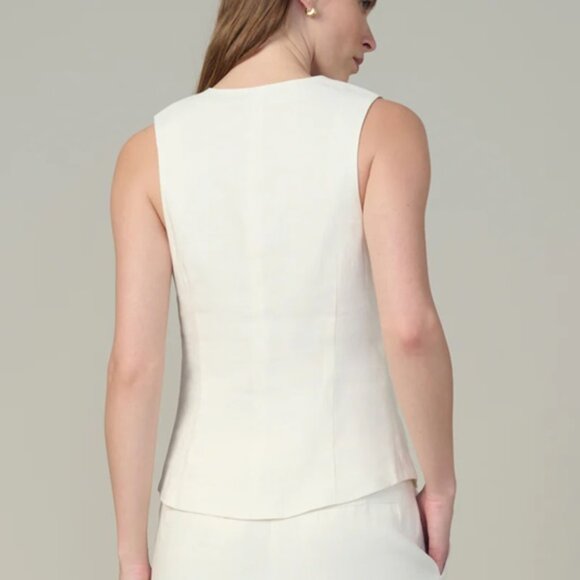 Joe Jean's Women's Maeve Vest - Size XS, Ivory - Picture 2 of 6